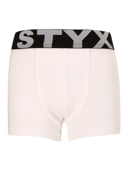Styx Dječji bokserski šorc Styx sportski elastičan bijele