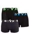 Styx Set od tri - dječji bokserski šorc Styx sportski elastičan crne