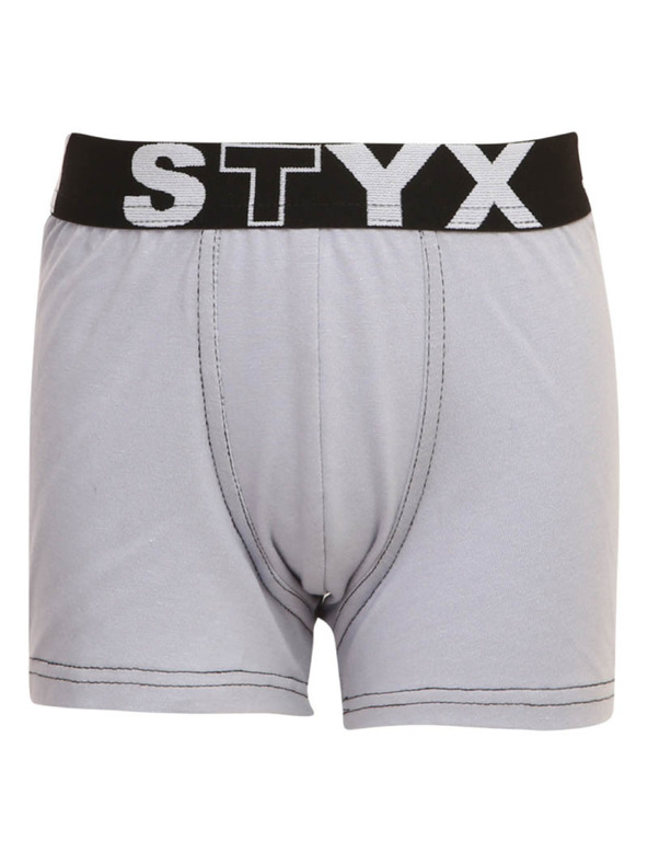 Styx Dječji bokserski šorc Styx sportski elastičan svjetlo sivo