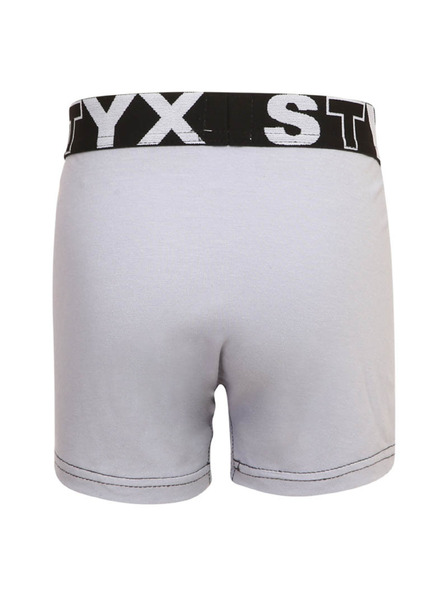 Styx Dječji bokserski šorc Styx sportski elastičan svjetlo sivo