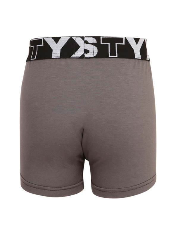 Styx Dječji bokserski šorc Styx sportski elastičan tamno sivo