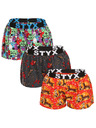 Styx Set od tri - ženske gaće Styx art sportska guma šarene