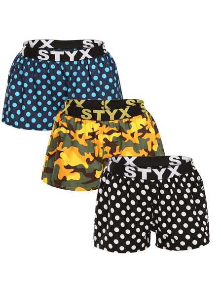 Styx Set od tri - ženske gaće Styx art sportska guma šarene