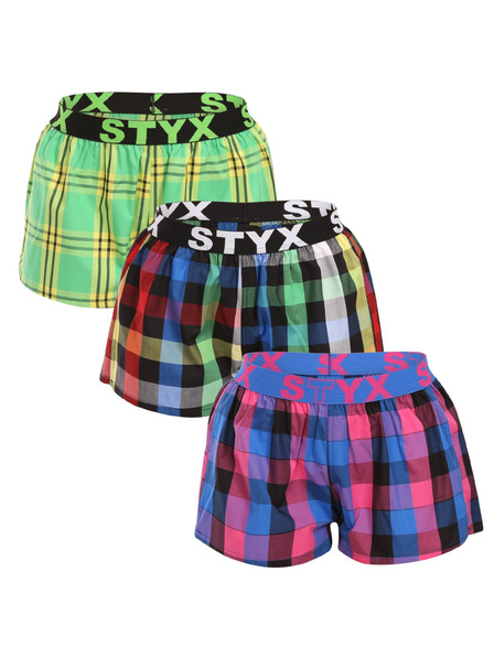 Styx Set od tri - ženske bokserice Styx sportski elastičan pojas višebojna