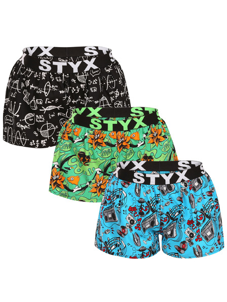 Styx Set od tri - ženske gaće Styx art sportska guma šarene