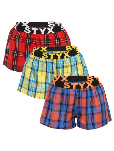 Styx Set od tri - ženske bokserice Styx sportski elastičan pojas višebojna