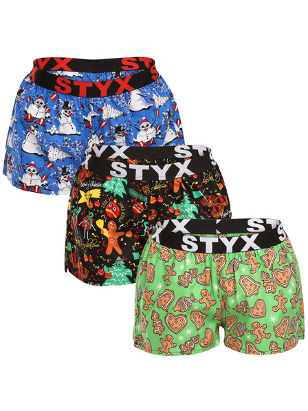 Styx Set od tri - ženske gaće Styx art sportska guma šarene