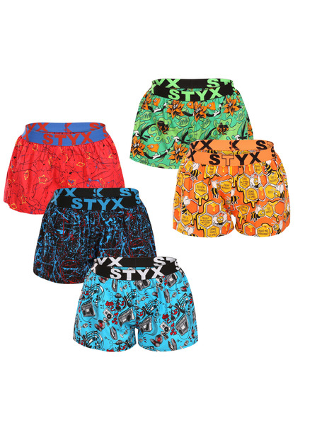 Styx Set od pet - ženske gaće Styx art sportska guma šarene
