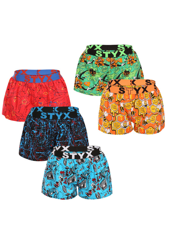 Styx Set od pet - ženske gaće Styx art sportska guma šarene