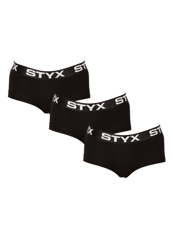 Styx Set od tri - ženske gaće Styx sa nogavicama crne