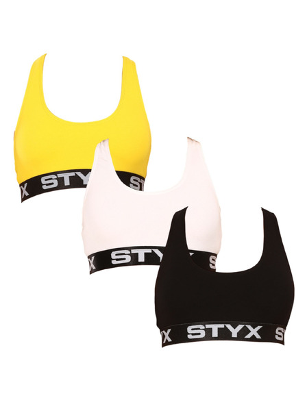 Styx Set od tri - ženski grudnjak Styx sport šareni