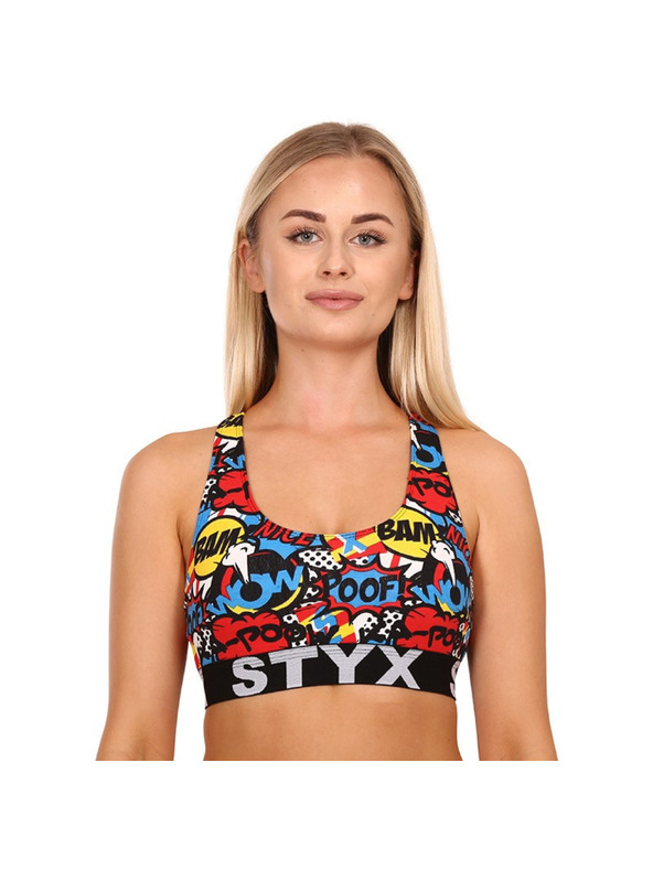 Styx Set od pet - ženski grudnjak Styx sport art šareni