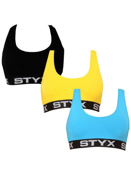 Styx Set od tri - ženski grudnjak Styx sport šareni