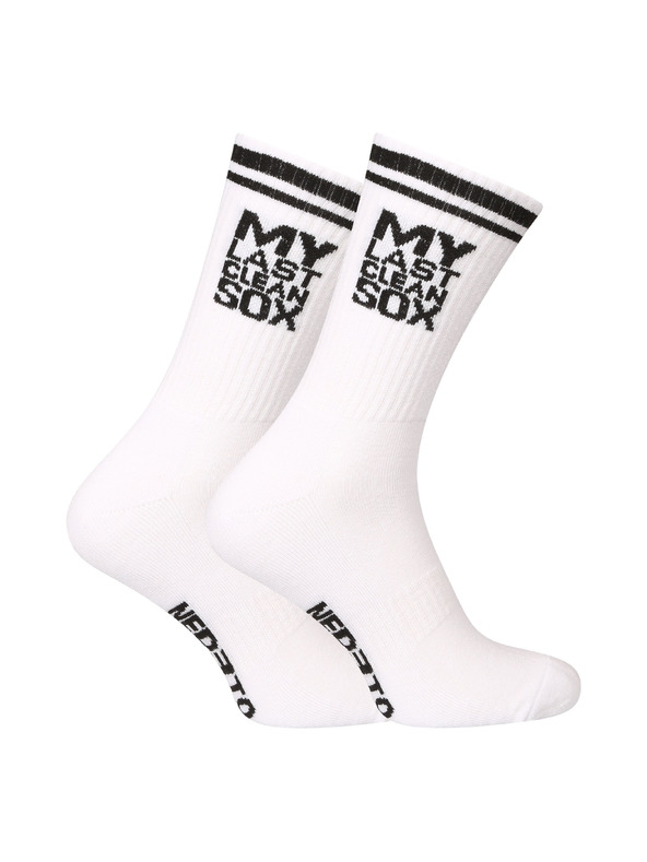 Nedeto Čarape Nedeto sportske visoke My Last Clean Sox bijele