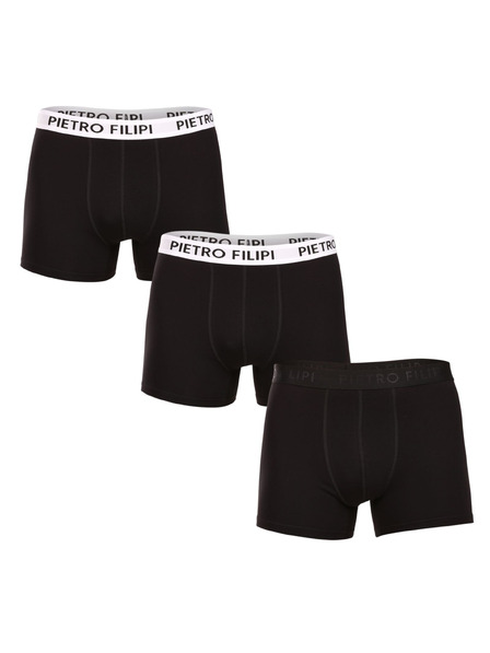 Pietro Filipi Komplet od tri - muške boxer gaćice Pietro Filipi crne