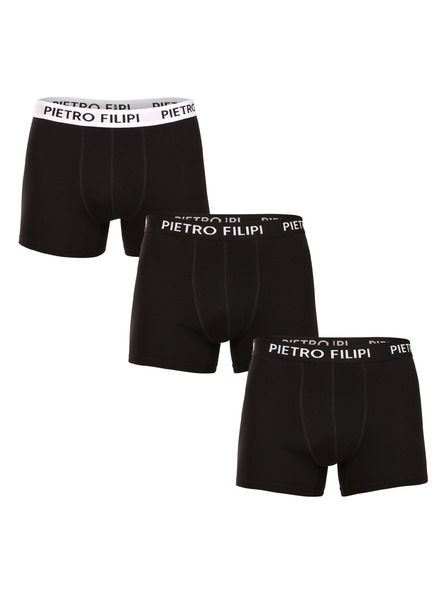Pietro Filipi Komplet od tri - muške boxer gaćice Pietro Filipi crne
