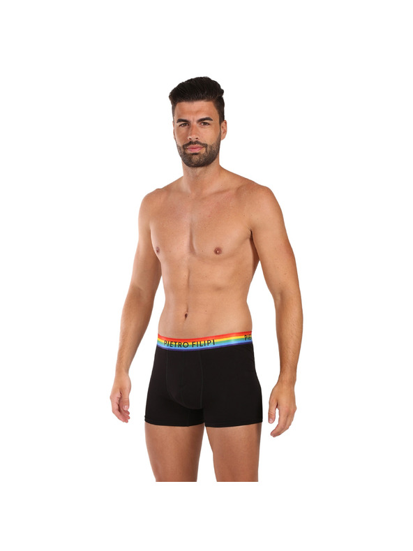 Pietro Filipi Komplet od tri - muške boxer gaćice Pietro Filipi crne rainbow