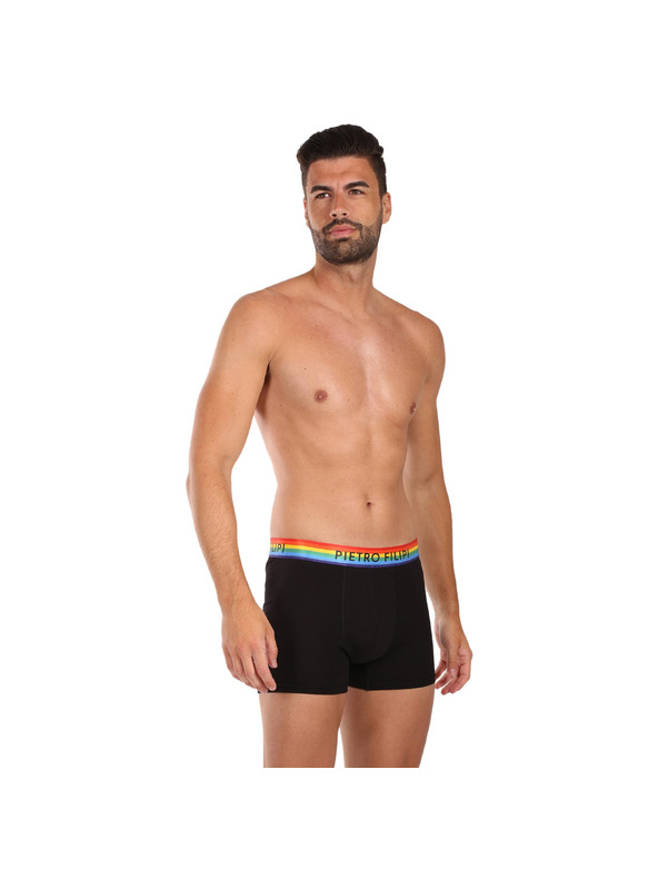 Pietro Filipi Komplet od tri - muške boxer gaćice Pietro Filipi crne rainbow