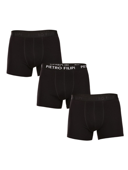 Pietro Filipi Komplet od tri - muške boxer gaćice Pietro Filipi crne