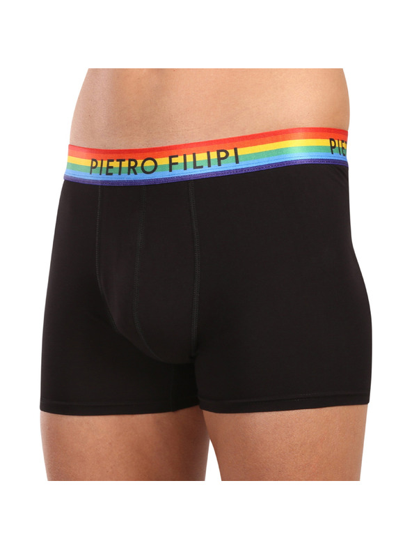 Pietro Filipi Komplet od dva - muške boxer gaćice Pietro Filipi crne rainbow