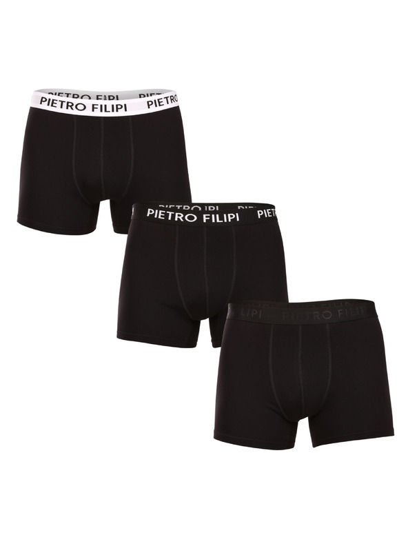 Pietro Filipi Komplet od tri - muške boxer gaćice Pietro Filipi crne