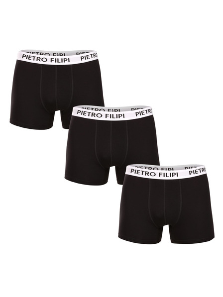 Pietro Filipi Komplet od tri - muške boxer gaćice Pietro Filipi crne