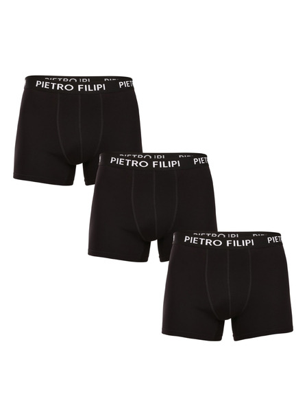 Pietro Filipi Komplet od tri - muške boxer gaćice Pietro Filipi crne