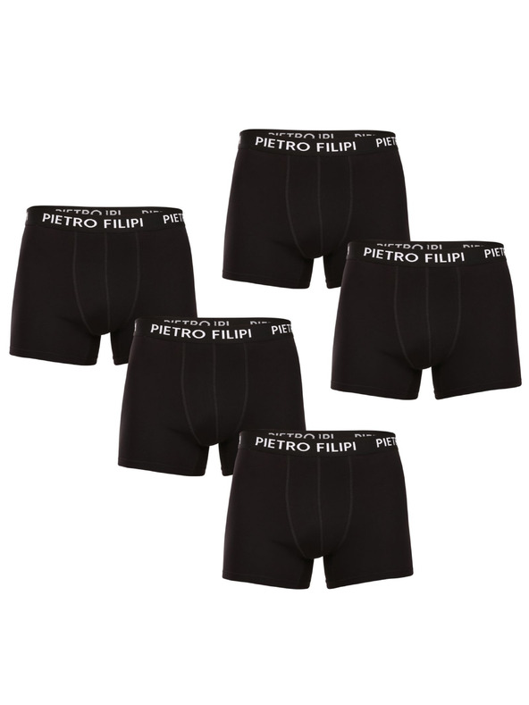 Pietro Filipi Komplet od pet - muške boxer gaćice Pietro Filipi crne