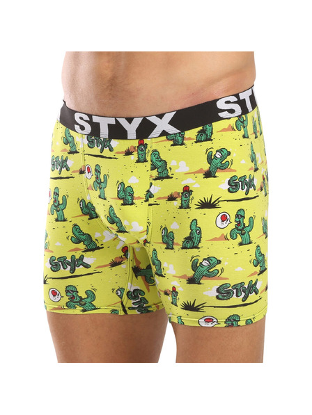 Styx Muške boxer gaćice Styx long art sportska guma kaktusi