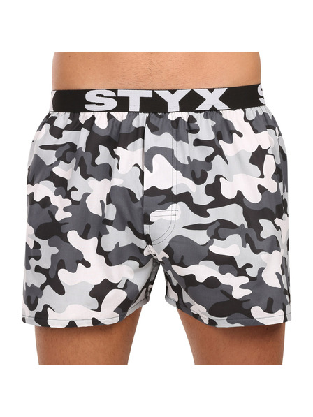 Styx Muške kratke hlače Styx art sportska guma kamuflažna siva