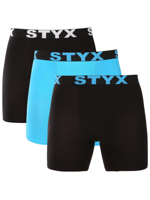 Styx Set od tri muške bokserice Styx duge sportske gumene višebojne
