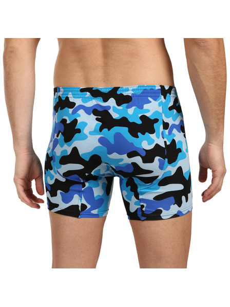 Styx Muške boxer gaćice Styx long art klasična guma kamuflažna plava