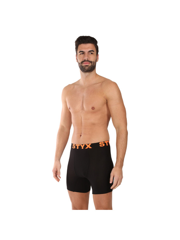 Styx Muške bokserice Styx long sportska guma crne
