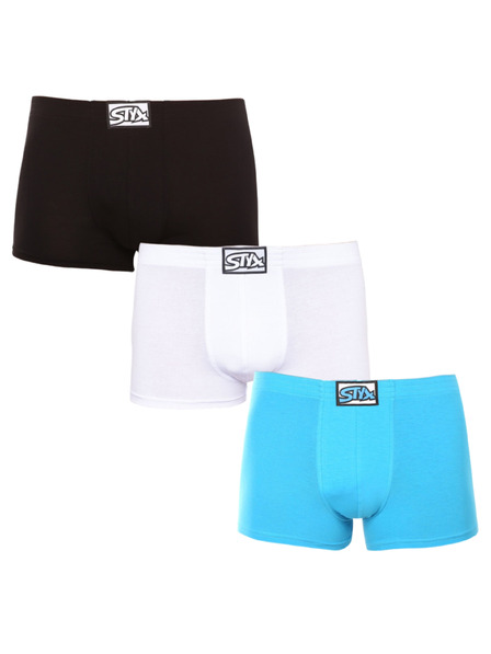 Styx Komplet od tri - muške boxer gaćice Styx klasična guma višebojne
