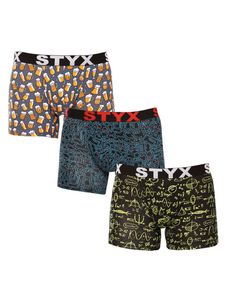 Styx Kompletan od tri - muške boksarice Styx long art sportski elastičan pojas šarene (3U12672/2)