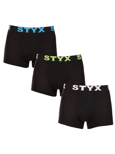 Styx Komplet od tri - muške boxer gaćice Styx sportska guma nadveličine višebojne