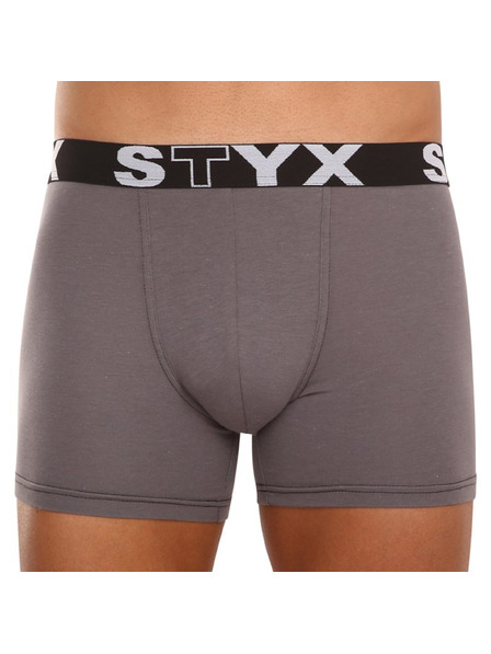 Styx Kompletan od tri - muške boksarice Styx long sportski elastičan pojas tamno sive