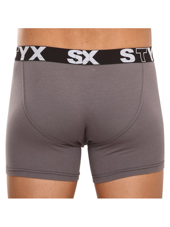 Styx Kompletan od tri - muške boksarice Styx long sportski elastičan pojas tamno sive