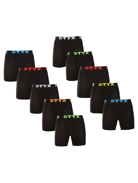 Styx Kompletan od deset - muške boksarice Styx long sportski elastičan pojas crne