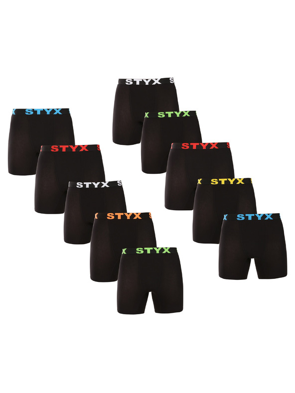 Styx Kompletan od deset - muške boksarice Styx long sportski elastičan pojas crne