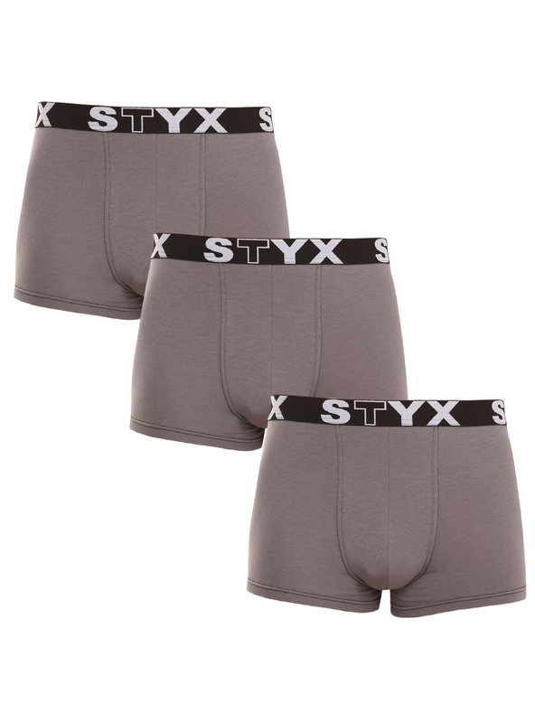 Styx Kompletan od tri - muške boksarice Styx sportski elastičan pojas nadveličina tamno sive