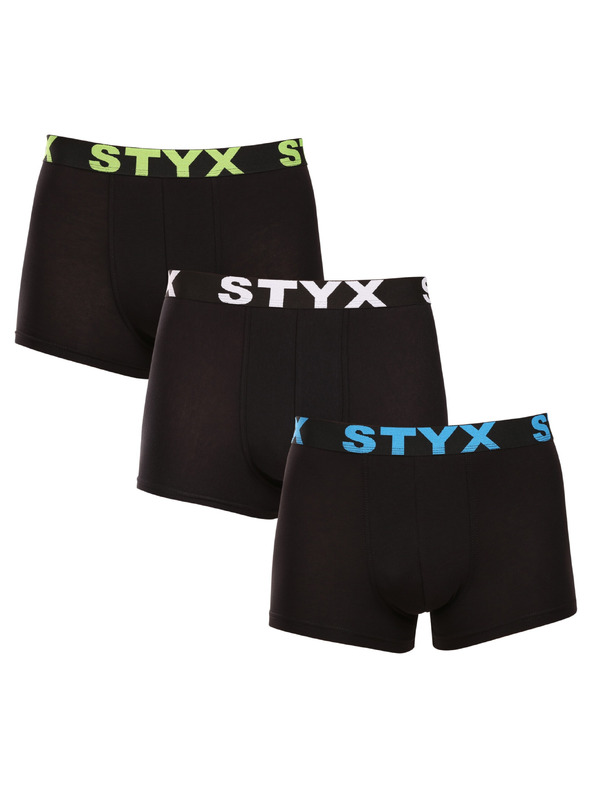 Styx Set od tri muške bokserice Styx sportske gumene višebojne