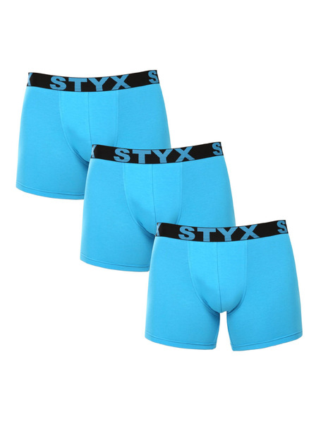 Styx Kompletan od tri - muške boksarice Styx long sportski elastičan pojas svijetlo plave