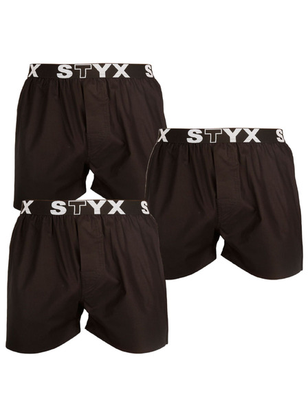 Styx Set od tri - muške gaće Styx sportski elastični gumeni pojas crna