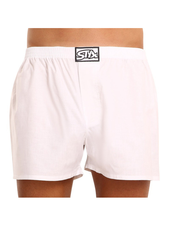 Styx Muške gaće Styx klasični elastični gumeni pojas bijela + markeri za tekstil