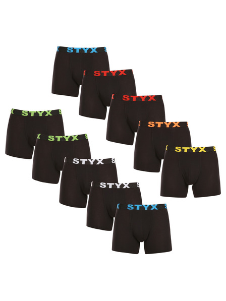 Styx Kompletan od deset - muške boksarice Styx long sportski elastičan pojas crne