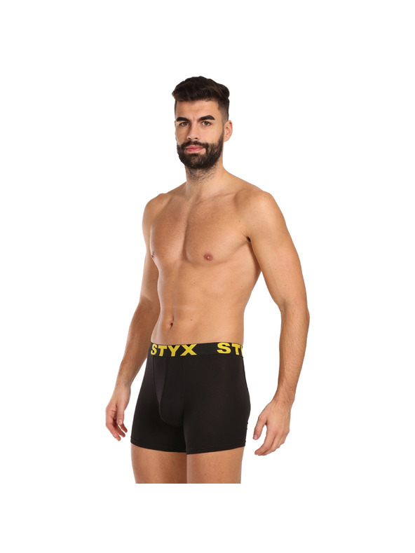 Styx Kompletan od deset - muške boksarice Styx long sportski elastičan pojas crne