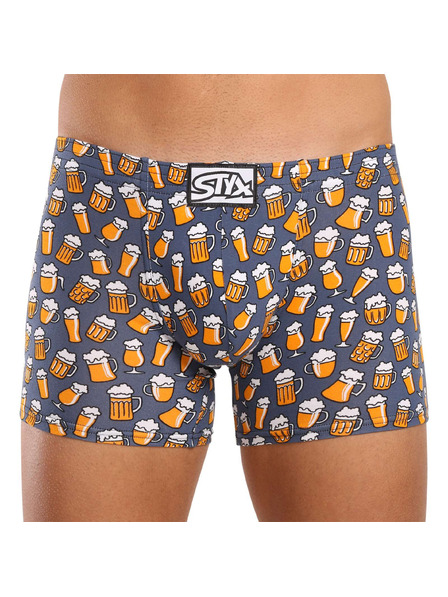 Styx Muške bokserice Styx long art klasični elastični gumeni pojas pivo