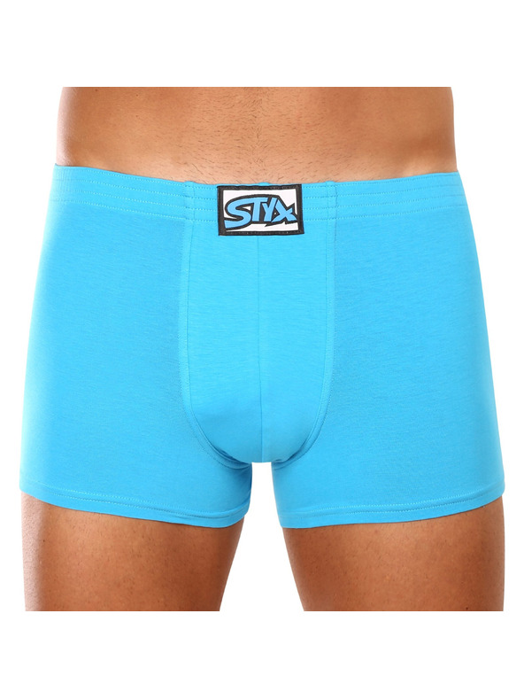Styx Set od tri - muške bokserice Styx klasični elastični gumeni pojas svetlo plava