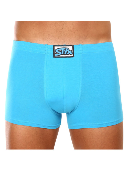 Styx Set od tri - muške bokserice Styx klasični elastični gumeni pojas svetlo plava